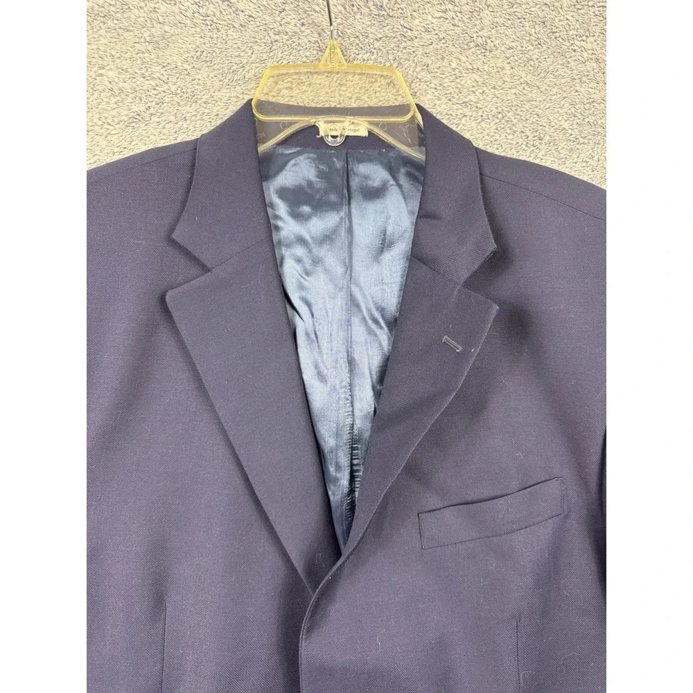 Peter Millar Mens 44R Navy Blue 100% Wool 2 Button Blazer Sport Coat Jacket